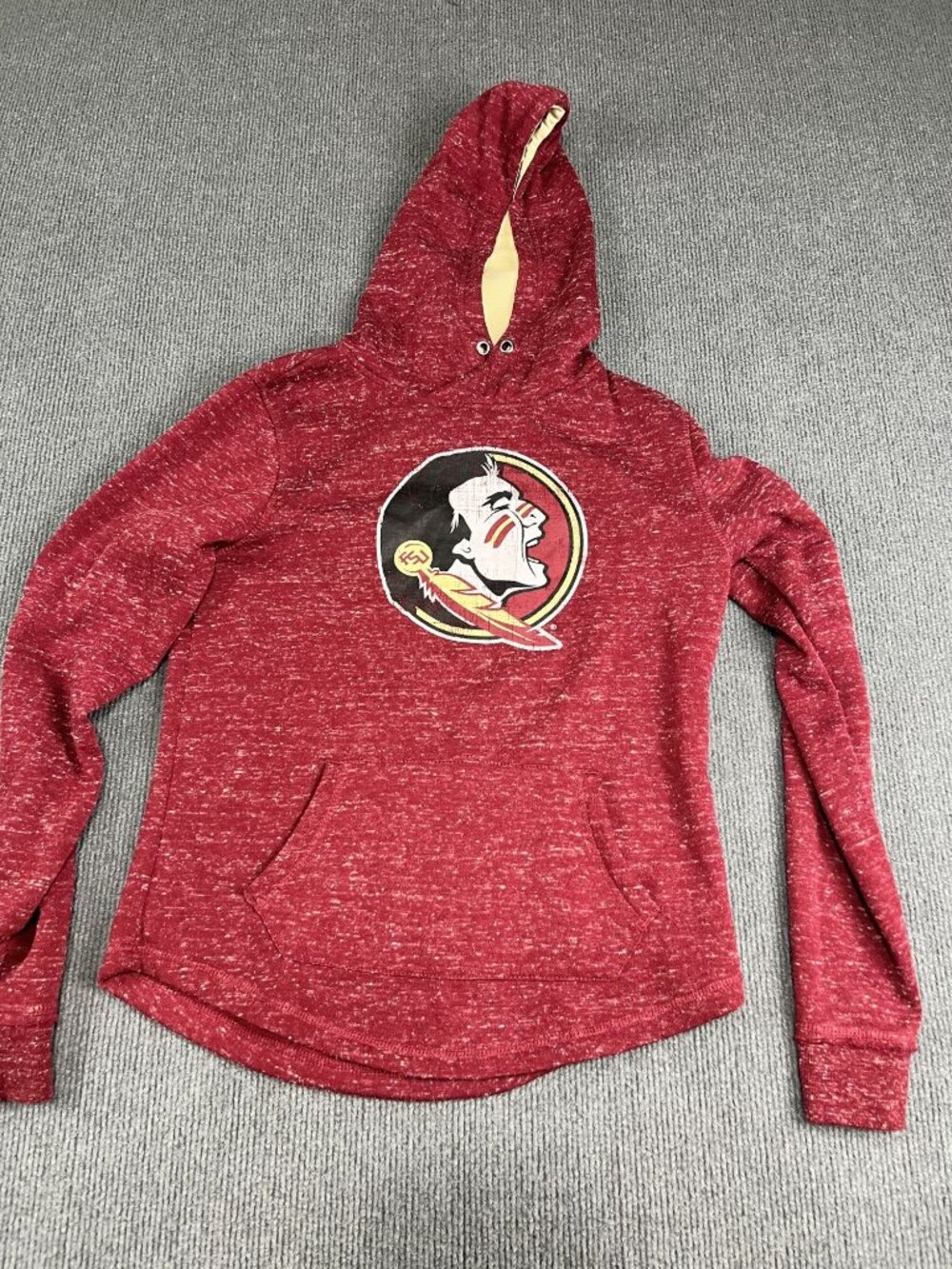 Colosseum Florida State Seminoles Womens Red Heathered Hoodie Sweatshirt S
